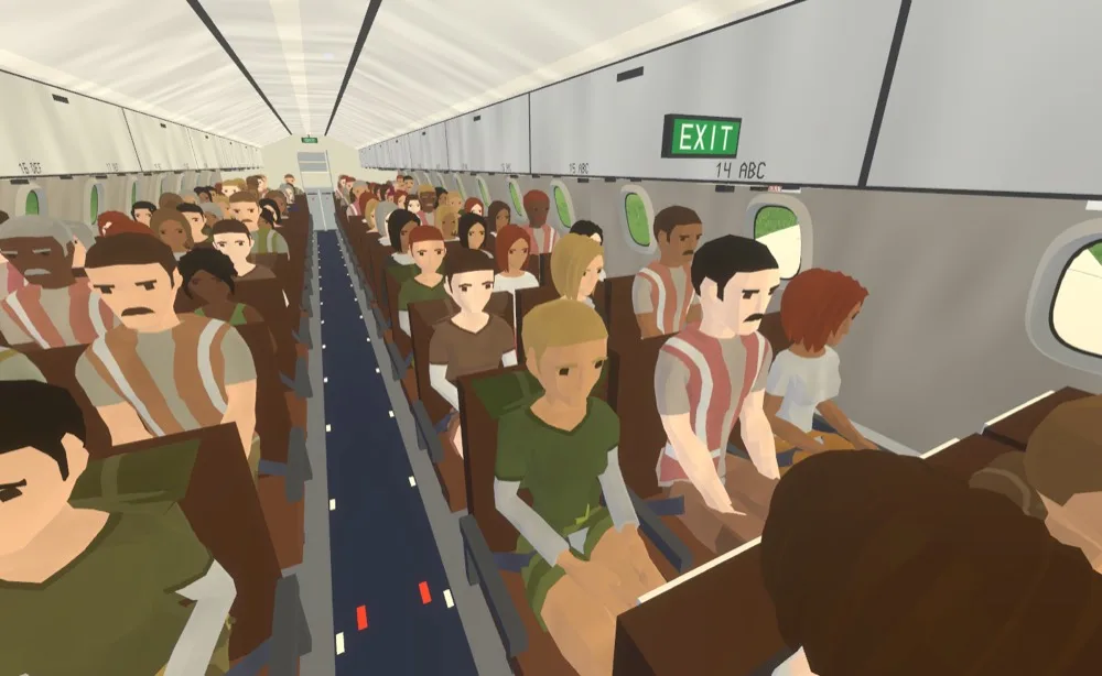 The airliner cabin