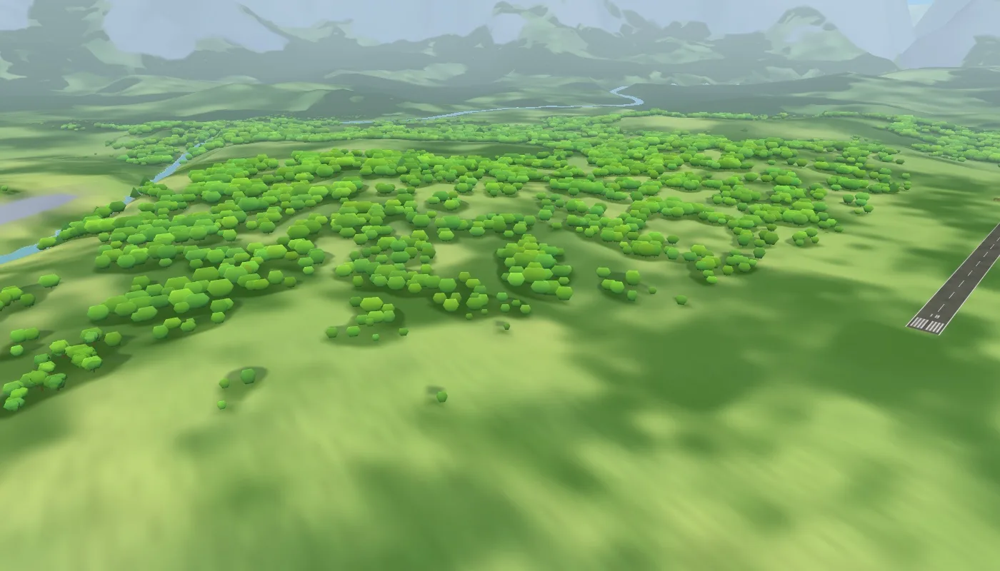 The valley from the air